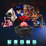 Galaxy Projector showing all 16 color modes on ceiling